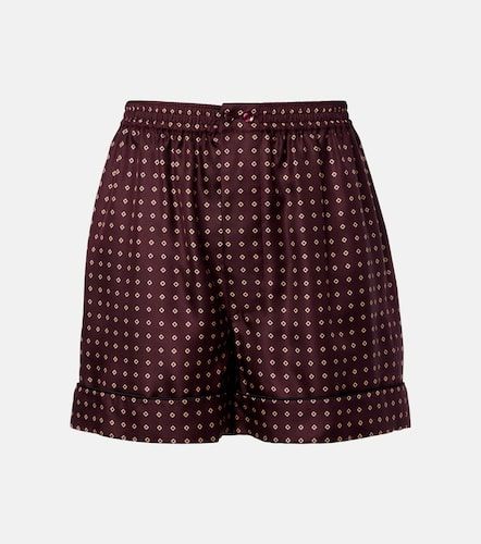 Short en soie à imprimé - Saint Laurent - Modalova