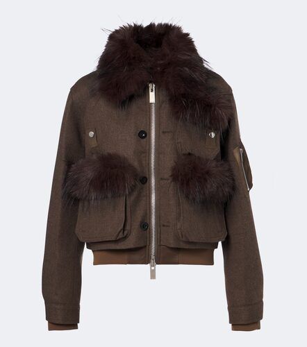 Sacai Veste blouson en laine - Sacai - Modalova