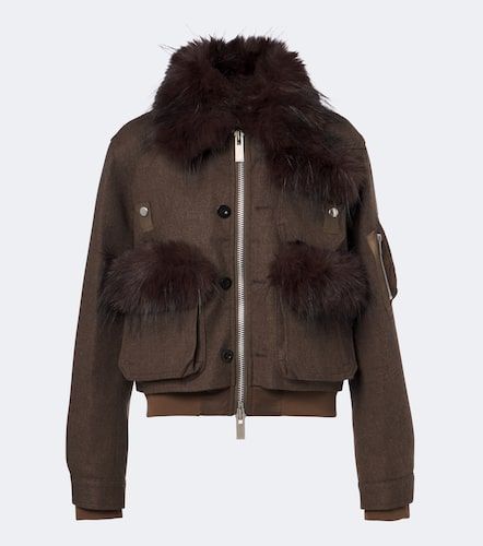 Sacai Veste blouson en laine - Sacai - Modalova