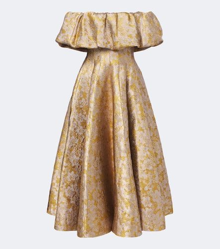 Robe de cocktail en brocart à fleurs - Markarian - Modalova