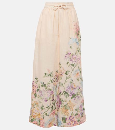 Pantalon ample Halliday en lin à fleurs - Zimmermann - Modalova