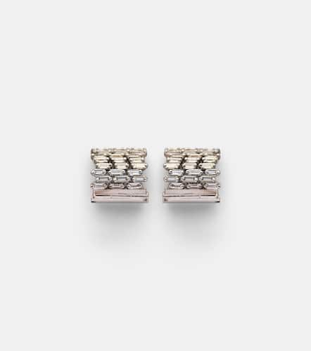 Boucles d'oreilles Rondelle en or blanc 18 ct et diamants - Suzanne Kalan - Modalova