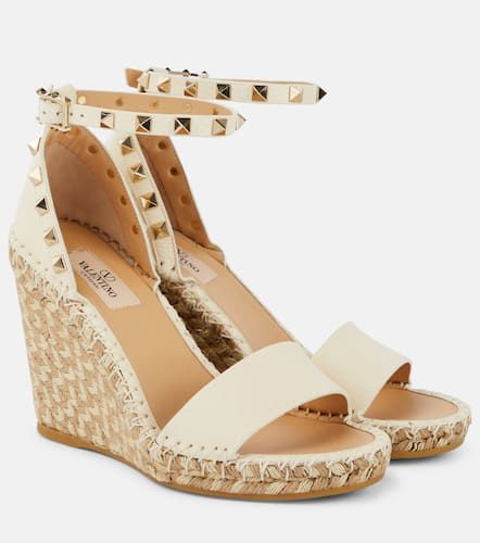 Espadrilles Rockstud 105 en cuir - Valentino Garavani - Modalova