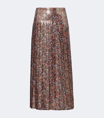 Jupe midi en soie mélangée à fleurs - Valentino Garavani - Modalova