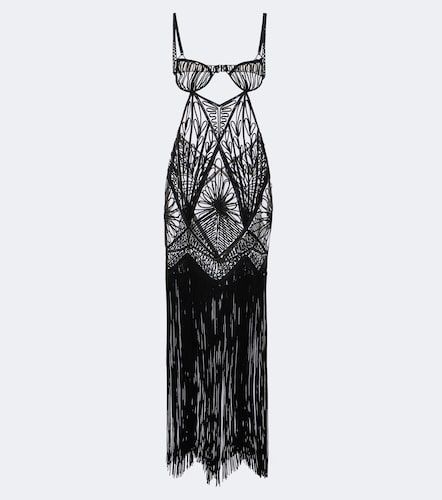 The Attico Robe midi à franges - The Attico - Modalova