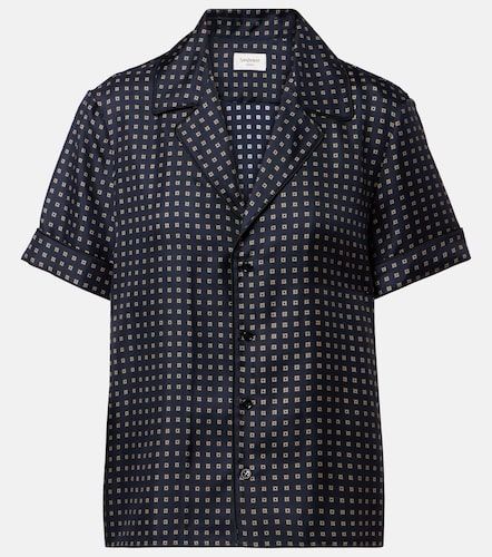 Chemise de pyjama en soie à imprimé - Saint Laurent - Modalova