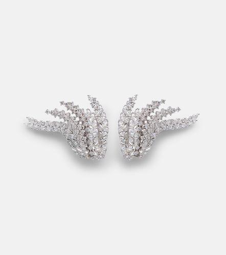 Boucle d'oreille Y-Couture en or blanc 18 ct et diamants - Yeprem - Modalova