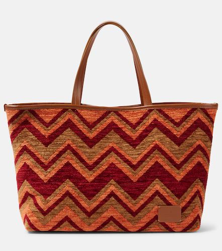 Cabas Zigzag Medium en toile - Missoni - Modalova