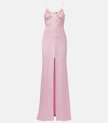 Robe longue en satin à sequins - David Koma - Modalova