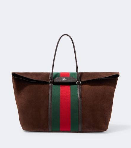 Gucci Cabas Web Stripe en daim - Gucci - Modalova