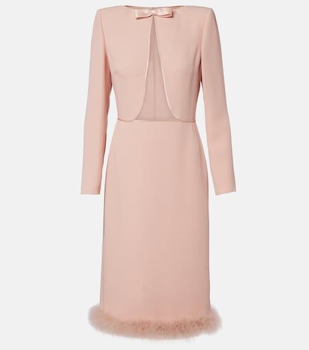 Robe midi Cady Couture à plumes - Valentino Garavani - Modalova