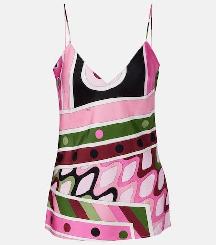 Pucci Top imprimé en satin de soie - Pucci - Modalova