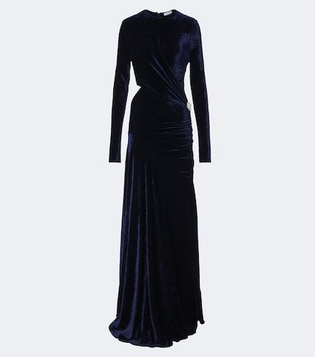 Robe longue en velours à ornements - Rabanne - Modalova