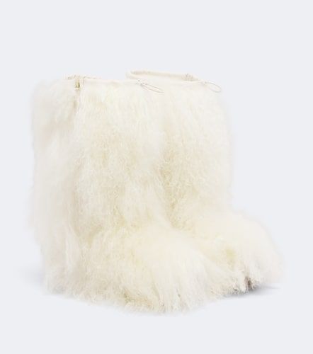Bottes en shearling et cuir - Yves Salomon - Modalova