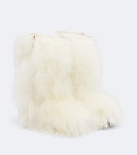 Bottes en shearling et cuir - Yves Salomon - Modalova
