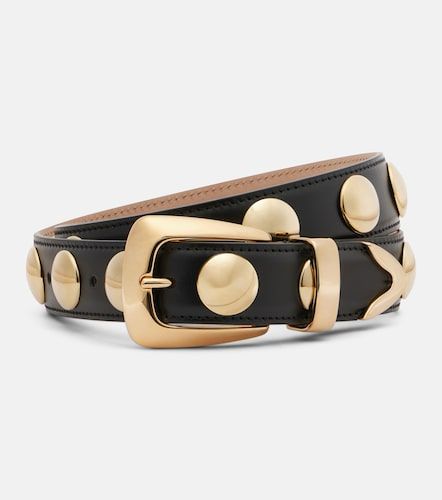 Ceinture Benny en cuir verni à clous - Khaite - Modalova