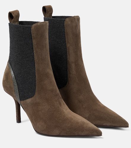 Bottines en daim à ornements - Brunello Cucinelli - Modalova