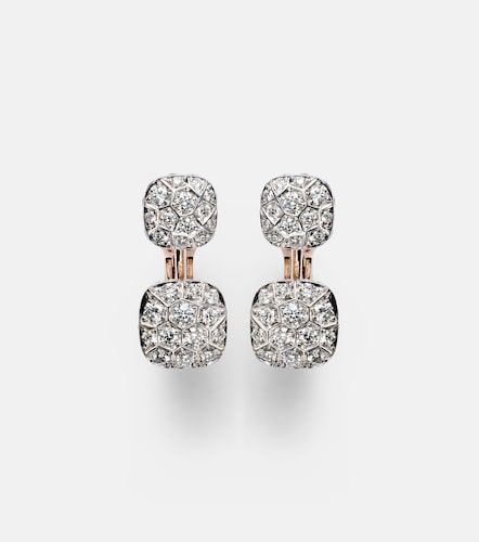 Boucles d'oreilles Nudo en or rose et blanc 18 ct et diamants - Pomellato - Modalova