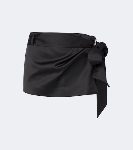 Mini-jupe en satin à ceinture - The Attico - Modalova