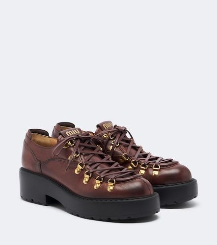 Miu Miu Mocassins en cuir - Miu Miu - Modalova