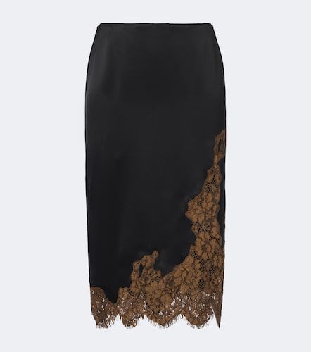 Jupe midi Shiny Statement en satin à dentelle - Dorothee Schumacher - Modalova