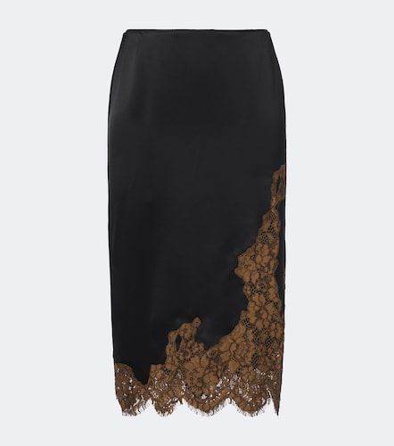 Jupe midi Shiny Statement en satin à dentelle - Dorothee Schumacher - Modalova