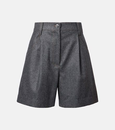 Short à taille haute en laine vierge - Brunello Cucinelli - Modalova