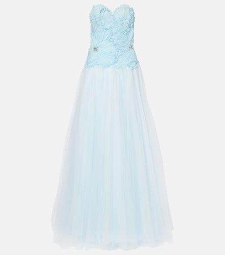 Robe longue Edra en tulle - Costarellos - Modalova