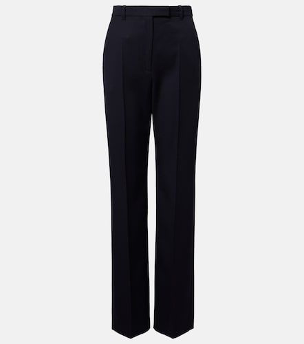 Pantalon droit en laine grain de poudre - McQueen - Modalova