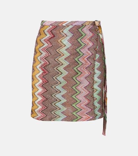 Jupe portefeuille Zigzag en lamé - Missoni - Modalova