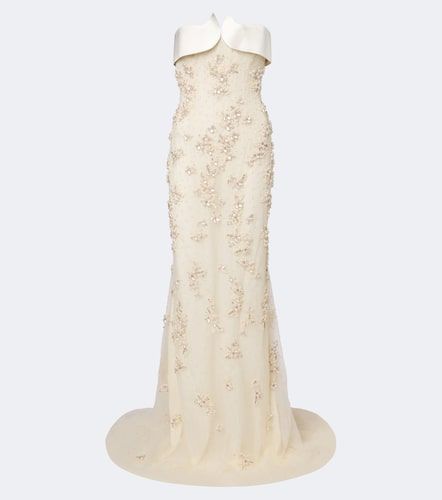 Robe longue bustier à ornements - Georges Hobeika - Modalova