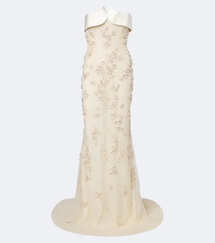 Robe longue bustier à ornements - Georges Hobeika - Modalova