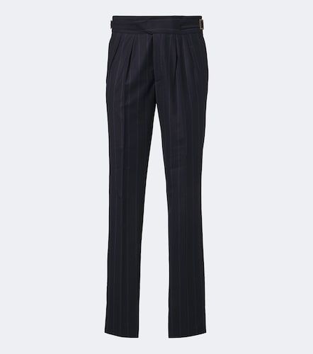 Pantalon droit en laine vierge à rayures - Rubinacci - Modalova