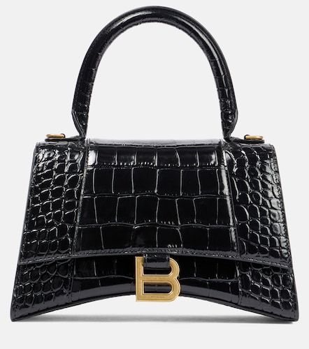 Sac Hourglass Small en cuir façon croco - Balenciaga - Modalova