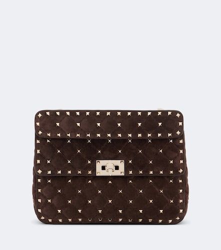 Sac à main Rockstud Spike Medium en daim - Valentino Garavani - Modalova