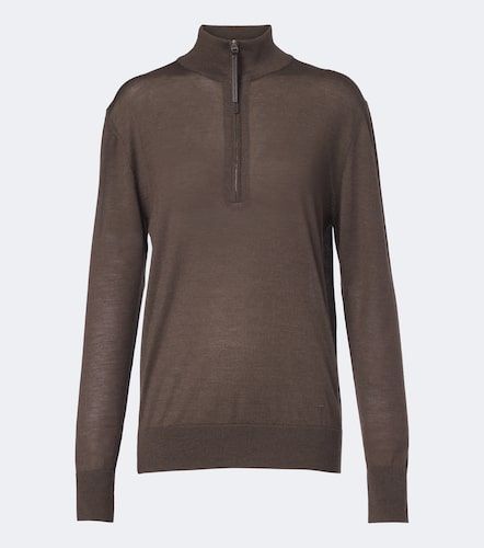 Pull à col zippé en cachemire et soie - Tod's - Modalova