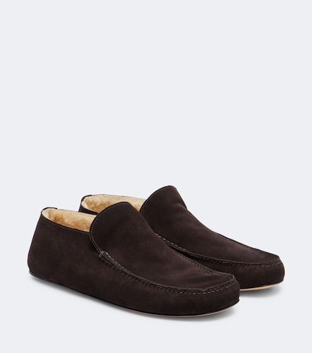 Mocassins Leo en daim et shearling - The Row - Modalova