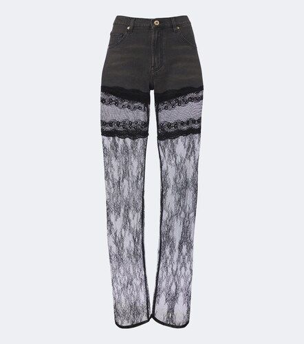 Blumarine Jean wide à dentelle - Blumarine - Modalova