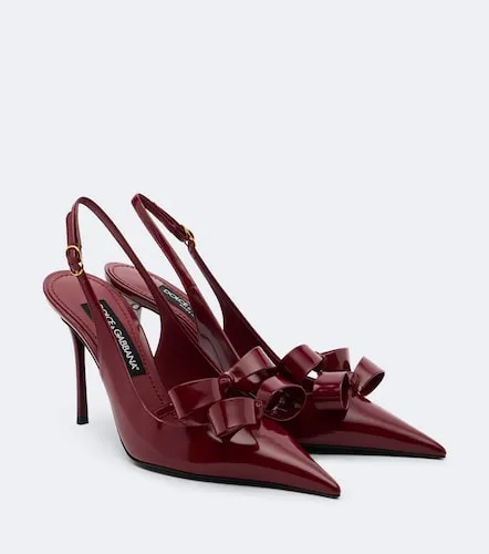 Escarpins slingback en cuir verni - Dolce&Gabbana - Modalova