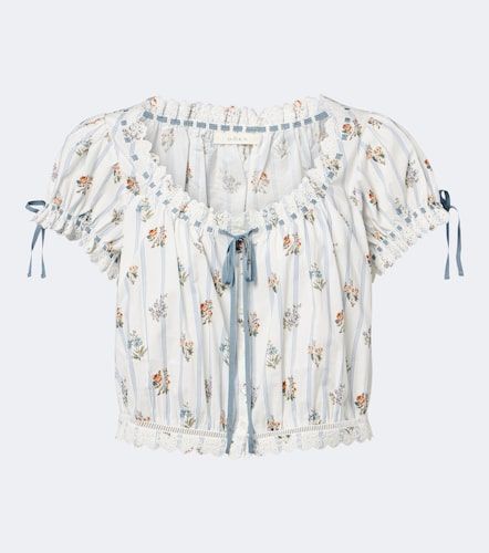 Dôen Top Nera en coton à fleurs - Doen - Modalova