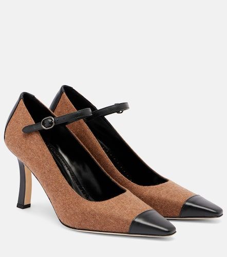 Escarpins Semele 90 en tweed - Manolo Blahnik - Modalova