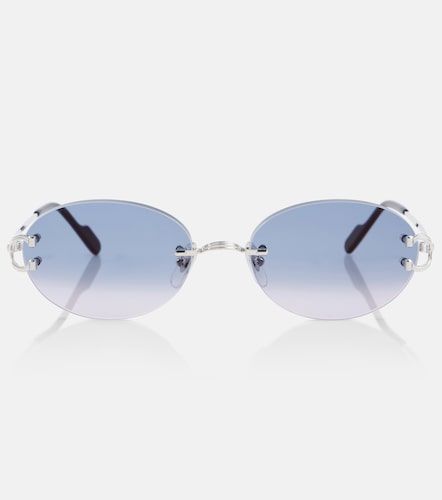 Lunettes de soleil Classic C De Cartier ovales - Cartier Eyewear Collection - Modalova