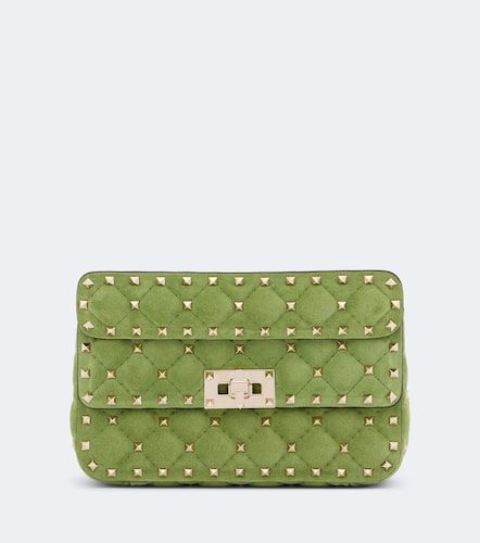 Sac à main Rockstud Spike Small en daim - Valentino Garavani - Modalova