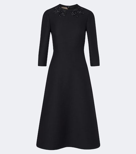 Robe midi en Crêpe Couture à ornements - Valentino Garavani - Modalova