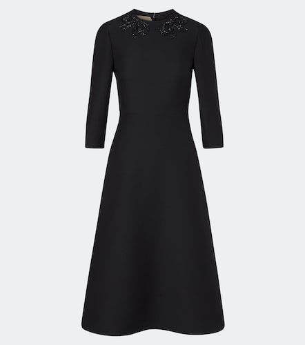 Robe midi en Crêpe Couture à ornements - Valentino Garavani - Modalova