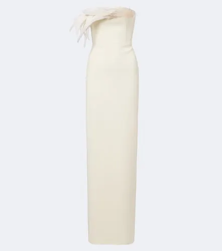 Robe longue bustier à plumes - David Koma - Modalova