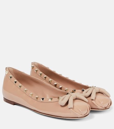Ballerines Rockstud en cuir verni - Valentino Garavani - Modalova
