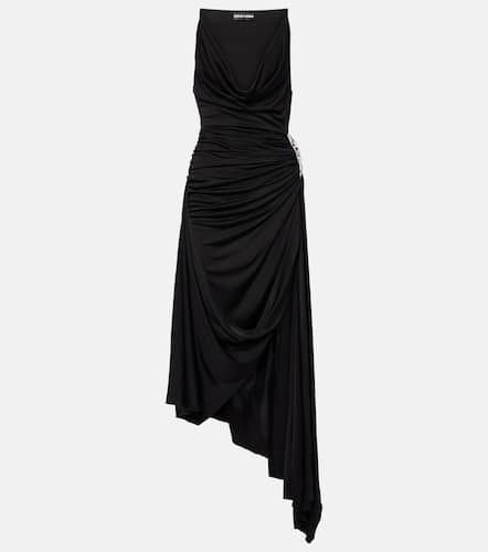 Robe longue asymétrique à cristaux - David Koma - Modalova