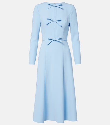 Robe midi en crêpe à nœud - Carolina Herrera - Modalova