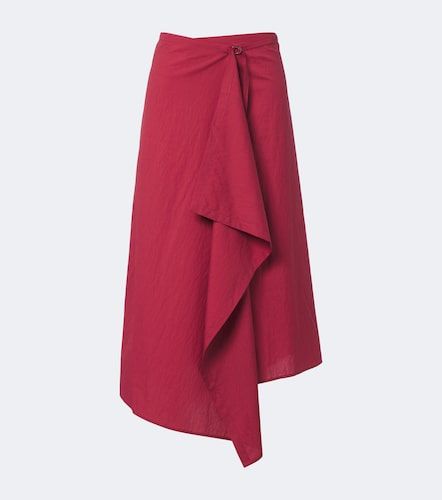 Jupe portefeuille en coton mélangé - Brunello Cucinelli - Modalova